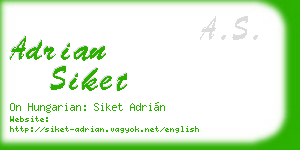 adrian siket business card