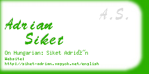 adrian siket business card